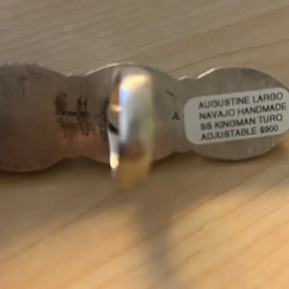 Vintage Green Stone Silver Brooch - Picture 7 of 8